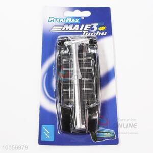 Wholesale 11.5cm Black Twin Blade Disposable Razor for Man with 5 Heads