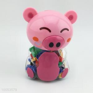 88 pieces building blocks toy with pig shaped bottle