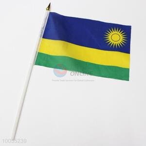 Multifunctional 14*21cm Rwanda flag/hand signal flag