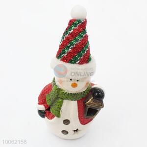 Ceramic christmas snowman with light