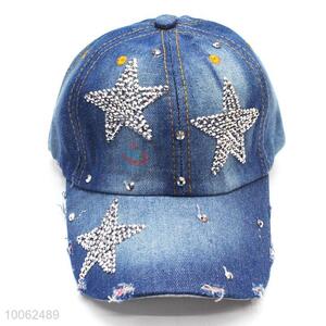 Novel diamond-studded star shape cowboy hat sun-shade hat for outdoor recreational sports