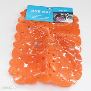 Wholesale Square Orange PVC Sink Mat