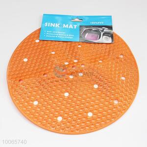 High Quality Orange Round PVC Sink Mat