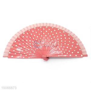 Hot sale cute printing wooden fan decorative large hand fans
