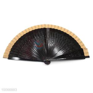 Wholesale printed folding promotion gift hand fan wooden fan