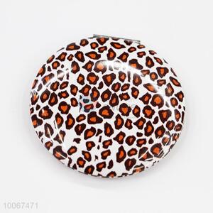 Leopard Pattern Round Foldable Pocket Mirror