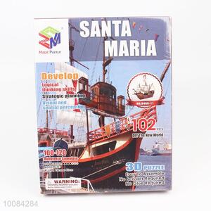 DIY Practice Card Puzzle Santa Maria Ship Model 3D Puzzle