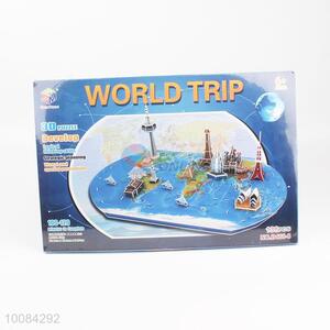 136PCS DIY Funnuy World Trip model 3D Puzzle