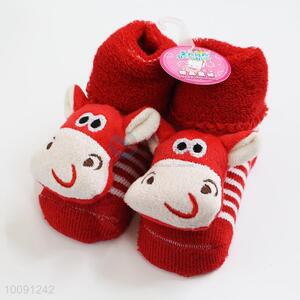 Red Cow Anti Slip Cotton Baby Sock/ Soft Baby Socks