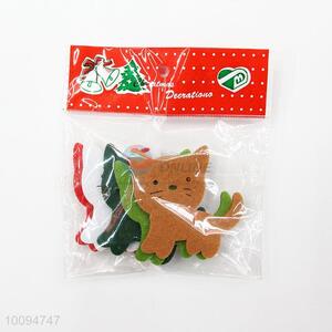 Christmas decorarion punched nonwoven cat crafts
