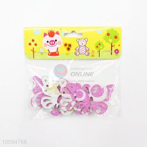 Colored non woven shining powder butterfly for diy