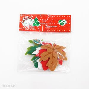 Nonwoven colorful christmas maple leaf felt crafts