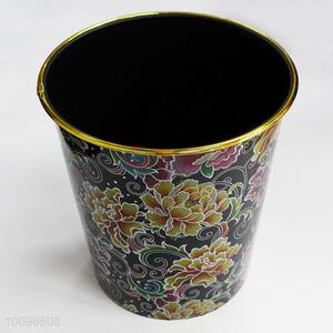 Super Quality Household Flowers Printed Plastic Garbage Can