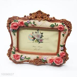 Vintage design 3d flower resin photo picture frame