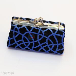 Black custom purse/clutch bag/lady bag with metal chain