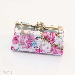Wholesale flower purse/clutch bag/lady bag with metal chain
