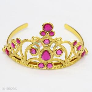 Fashion golden plated princess crown for girls