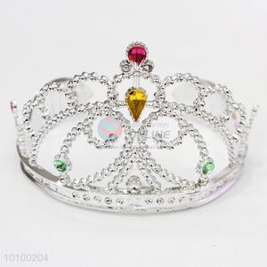 Rhinestone tiara plastic crown for girls