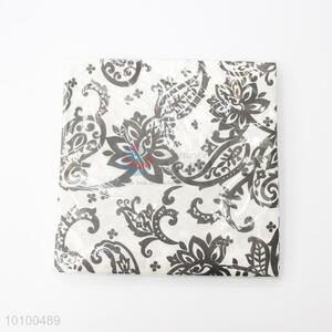 Black flower printing paper handkerchief/facial tissue
