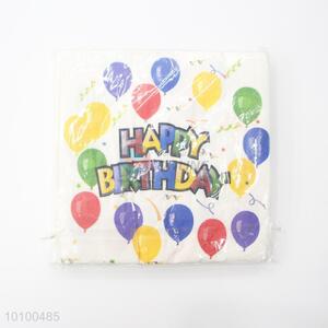 Happy birthday printing paper handkerchief/facial tissue