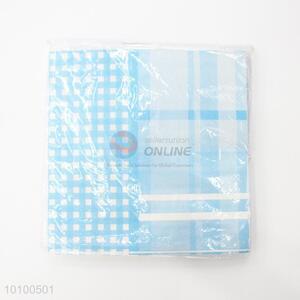 Blue grid printing paper handkerchief/facial tissue
