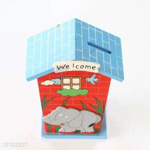 Promotional Cartoon Wooden Money Pot Cute Gift for Kids