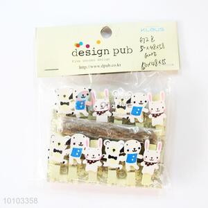 Nice Animals Design Decoration Wooden Clip Set