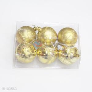 Hot sale shiny gold plastic Christmas baubles/Christmas balls