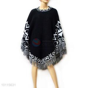 Vintage style oversize poncho cloak shawl