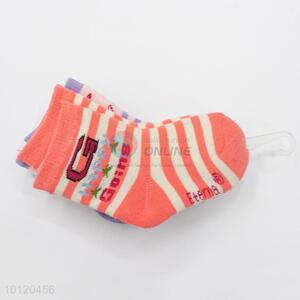 New Arrival Stripped Embroidery Socks Warm Napped Hosiery