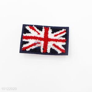 China manufacture union jack towel embroidered patch