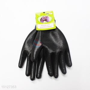 Wholesale black anti-slip latex working gloves