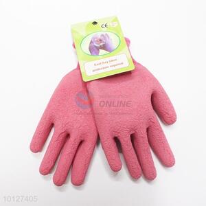 High quality pink PVC industrial working gloves