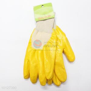2016 new arrival yellow PVC working gloves