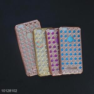 Ultra Thin Clean Soft TPU Crystal Phone Cases Plating Glitter Diamond Cover for 6/6P/6S/6SP