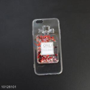 Three Colors Quicksand Shimmering Powder Perfume Bottle Shape Soft TPU Back Cover for 5/5S/5SE