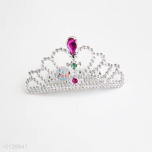 High quality plastic crystal tiara hair combs