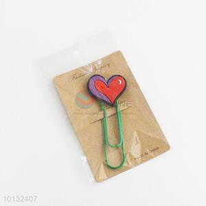Purple&red heart bookmark/paper clip