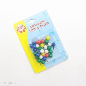 Multi color round ball head shape push pins