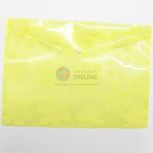 Yellow flower pattern document pouch/envelope