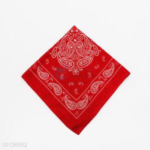 Top Selling Polyester Red Printed Kerchief