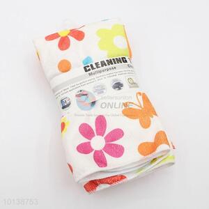 Flower Printed High Quality Cheap 3 Pieces Microfiber Chenille Cleaning Cloth