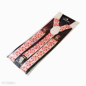 Best Selling  Hearts Printed Adults' Suspender with Metal Clips
