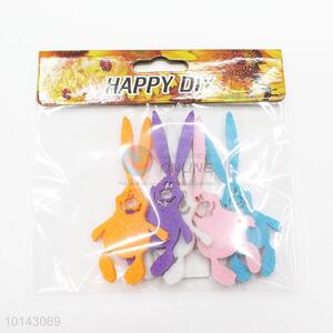 Colorful rabbit adhesive craft set/DIY non-woven decorative craft