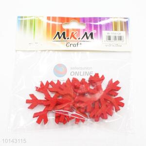 Red snowflake adhesive craft set/DIY non-woven decorative craft