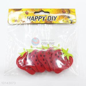 Red strawberry adhesive craft set/DIY non-woven decorative craft