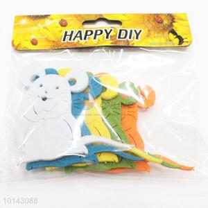 Cute mouse adhesive craft set/DIY non-woven decorative craft