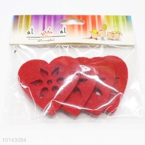 Red loving heart adhesive craft set/DIY non-woven decorative craft