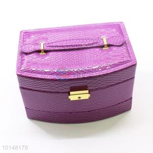 High Quality Purple PU Leather Jewelry Box Storage Box