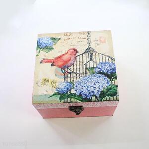 Bird and Blue Flower Printed 2 Pieces Jewlery Box/Case Set